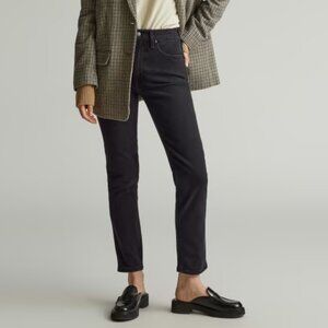 Everlane The Original Cheeky High Rise Straight Leg Organic Cotton Jean Black 29